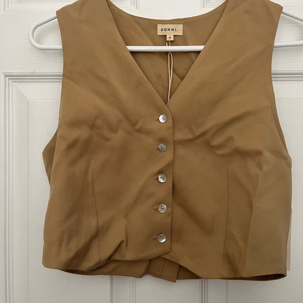 Donni. Cropped Vest NWT